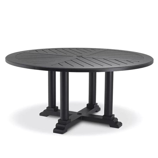 Masa neagra rotunda pentru exterior 160 cm Bell Eichholtz1