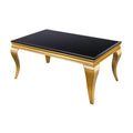 Masa cafea neagra 100 cm Baroque Invicta Interior - Poetic Store