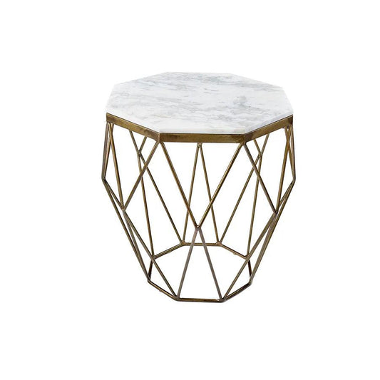 Masuta alba din marmura Diamond 50 cm Invicta Interior - Poetic Store