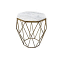 Masuta alba din marmura Diamond 50 cm Invicta Interior - Poetic Store
