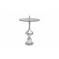 Masuta silver din aluminiu Abstract 65 cm Invicta Interior - Poetic Store