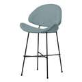 Scaun bar albastru deschis Cheri Low Velours Iker1
