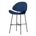Scaun bar albastru navy Cheri Low Velours Iker1