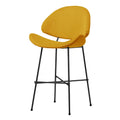 Scaun bar galben mustar Cheri Low Velours Iker 1
