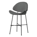 Scaun bar gri inchis Cheri Low Velours Iker1