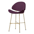 Scaun bar mov din velur Cheri Low Gold Iker