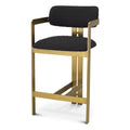 Scaun bar negru din poliester Donato Small Eichholtz