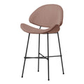 Scaun bar roz Cheri Low Velours Iker1