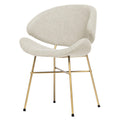 Scaun dining alb Cheri Boucle Gold Iker1