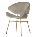 Scaun dining bej din velur Cheri Gold Iker1