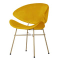 Scaun dining galben din velur Cheri Gold Iker1