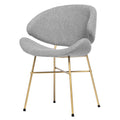 Scaun dining gri deschis Cheri Boucle Gold Iker1