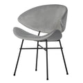 Scaun dining gri din velur Cheri Iker 1