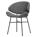 Scaun dining gri inchis Boucle Cheri Iker