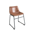 Scaun dining maro din piele Django Invicta Interior
