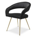 Scaun dining negru din catifea Bravo Eichholtz1