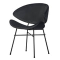Scaun dining negru din velur Cheri Iker1