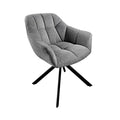 Scaun dining rotativ gri inchis Papillon Invicta Interior1