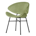 Scaun dining verde deschis din velur Cheri Iker1