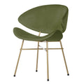 Scaun dining verde din velur Cheri Gold Iker1