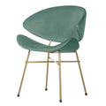 Scaun dining verde mint din velur Cheri Gold Iker1