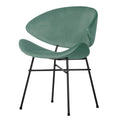 Scaun dining verde mint din velur Cheri Iker 1