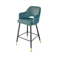 Scaun bar albastru petrol din catifea Paris Invicta Interior - Poetic Store