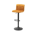 Scaun bar galben din catifea Portland Invicta Interior - Poetic Store