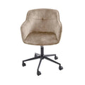 Scaun birou grej din catifea Euphoria Invicta Interior - Poetic Store