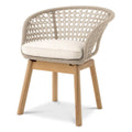 Scaun dining crem maro de exterior Trinity Eichholtz - Poetic Store