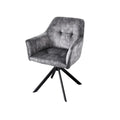 Scaun dining gri din catifea Loft Invicta Interior - Poetic Store