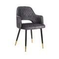 Scaun dining gri din catifea Paris Invicta Interior - Poetic Store