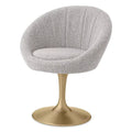 Scaun dining gri din material buclat O'Neill Eichholtz - Poetic Store