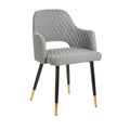 Scaun dining gri din poliester Paris Invicta Interior - Poetic Store