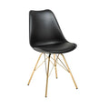 Scaun dining negru gold Scandinavia Invicta Interior - Poetic Store
