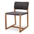 Scaun dining negru maro de exterior Griffin Eichholtz - Poetic Store