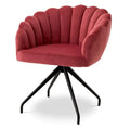Scaun dining rosu din catifea Luzern Eichholtz - Poetic Store