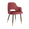 Scaun dining rosu din catifea Paris Invicta Interior - Poetic Store
