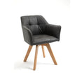 Scaun dining rotativ gri Loft Invicta Interior - Poetic Store