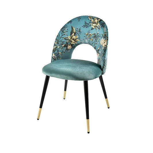 Scaun dining turcoaz din catifea Boutique Invicta Interior - Poetic Store