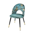 Scaun dining turcoaz din catifea Boutique Invicta Interior - Poetic Store