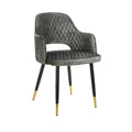 Scaun dining verde din catifea Paris Invicta Interior - Poetic Store