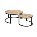 Set de 2 masute maro din lemn Vienna Invicta Interior1