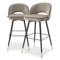Set de 2 scaune de bar grej Long Cliff Eichholtz1