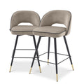 Set de 2 scaune de bar grej Small Cliff Eichholtz 1