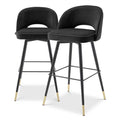 Set de 2 scaune de bar negre Long Cliff Eichholtz1