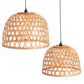 Set de lustre maro din bambus Ixia1