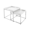 Set de 2 masute albe Elements Invicta Interior - Poetic Store