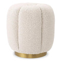 Taburet crem din poliester Orchanic Boucle Eichholtz - Poetic Store