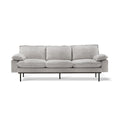 Canapea gri din poliester pentru 3 persoane Retro HK Living